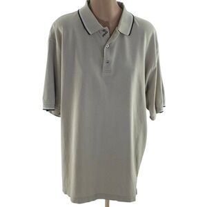 Ping Collection Polo Shirt Mens Large Tan Luxury Old Money Preppy Athleisurewear